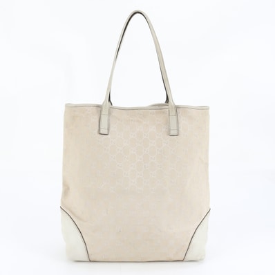 グッチ GGキャンバス 263345 トート バッグ レザー×キャンバス