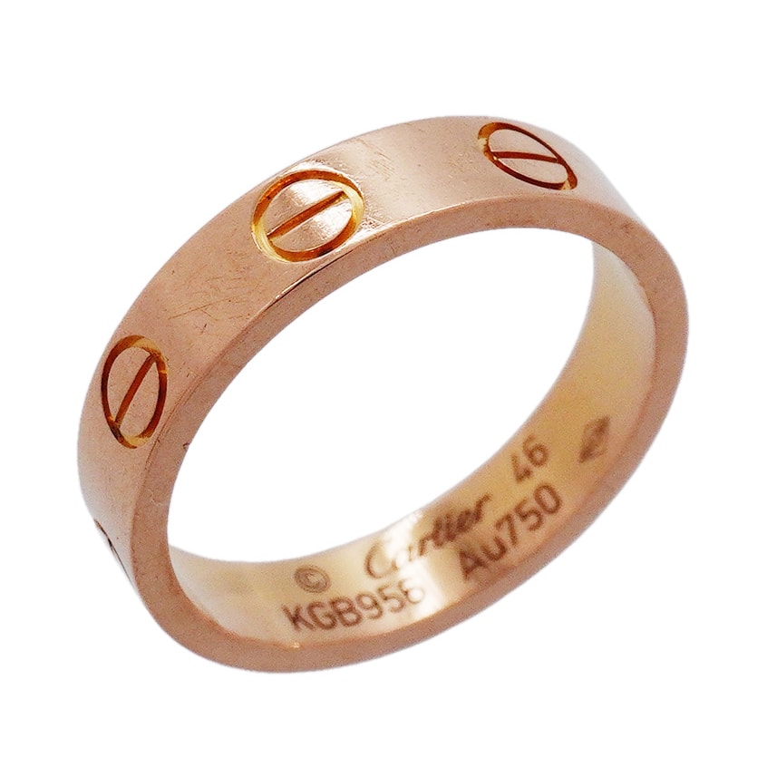 【6jgb0884】カルティエ リング ミニラブ K18PG ピンクゴールド #46【中古】レディース