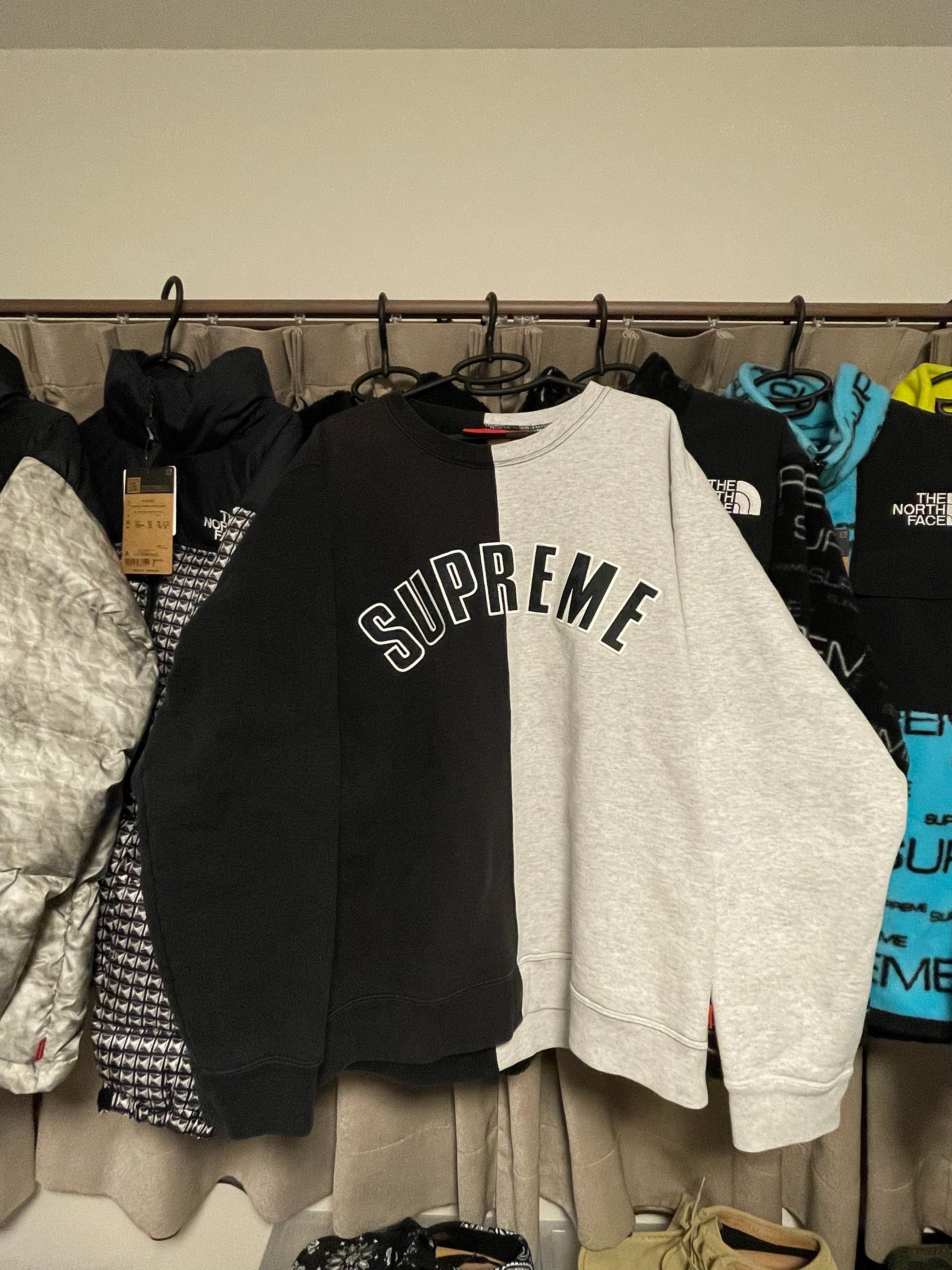 Supreme Split Crewneck Sweatshirt "Black"