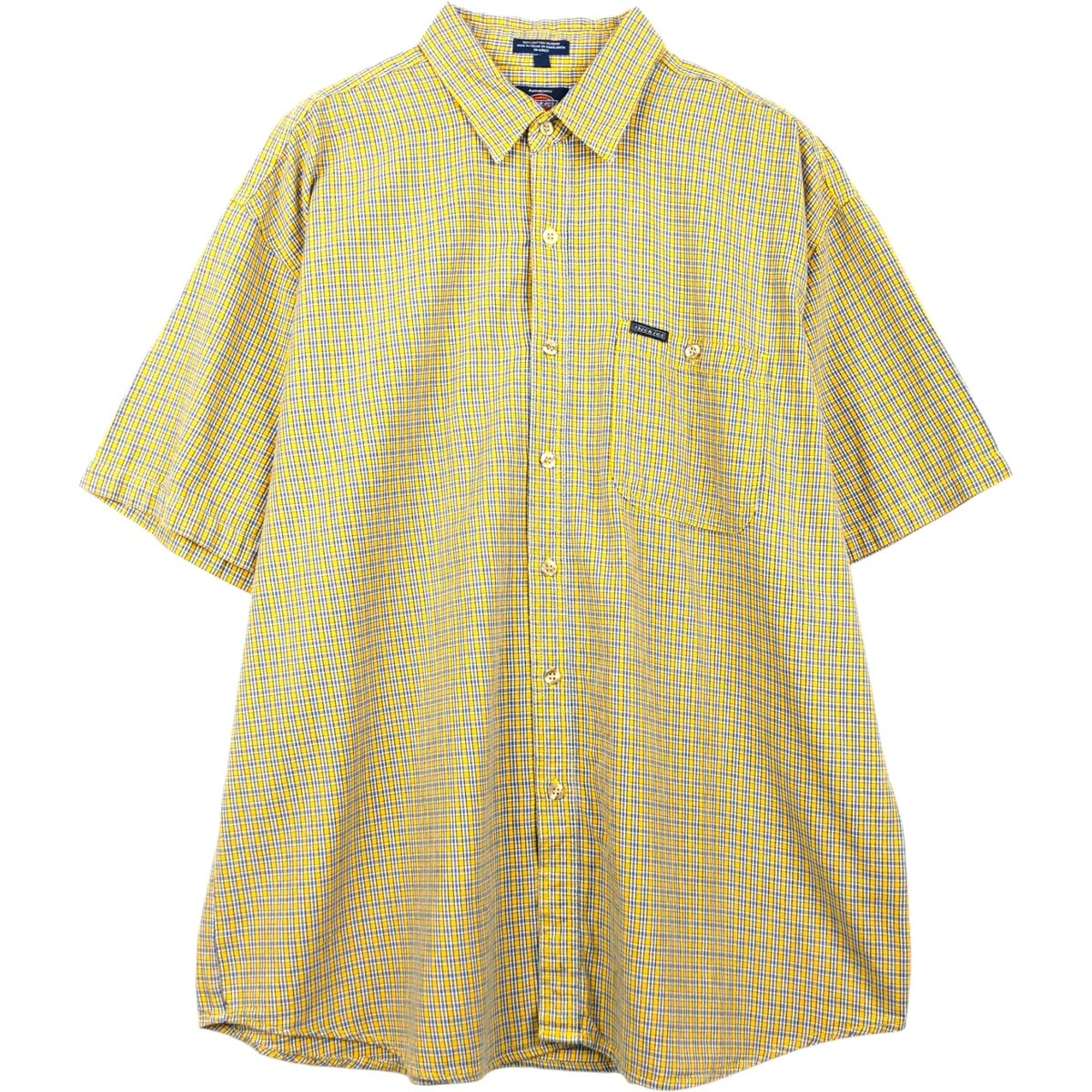 古着 ディッキーズ Dickies チェック柄 半袖 ワークシャツ メンズXL相当/eaa655241
