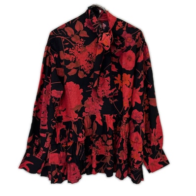 ヴァレンティノ 花柄 ティアード ブラウス