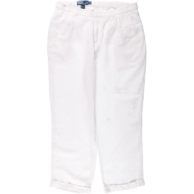 古着 ラルフローレン Ralph Lauren POLO by Ralph Lauren ツータック リネンパンツ スラックス メンズw36相当/eaa676130