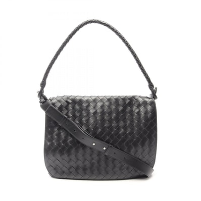 ボッテガヴェネタ BOTTEGA VENETA スイング メッセンジャーバッグ イントレチャート 2WAY ショルダーバッグ バッグ レザー メンズ ブラック系 795074V2HL11208 【中古】