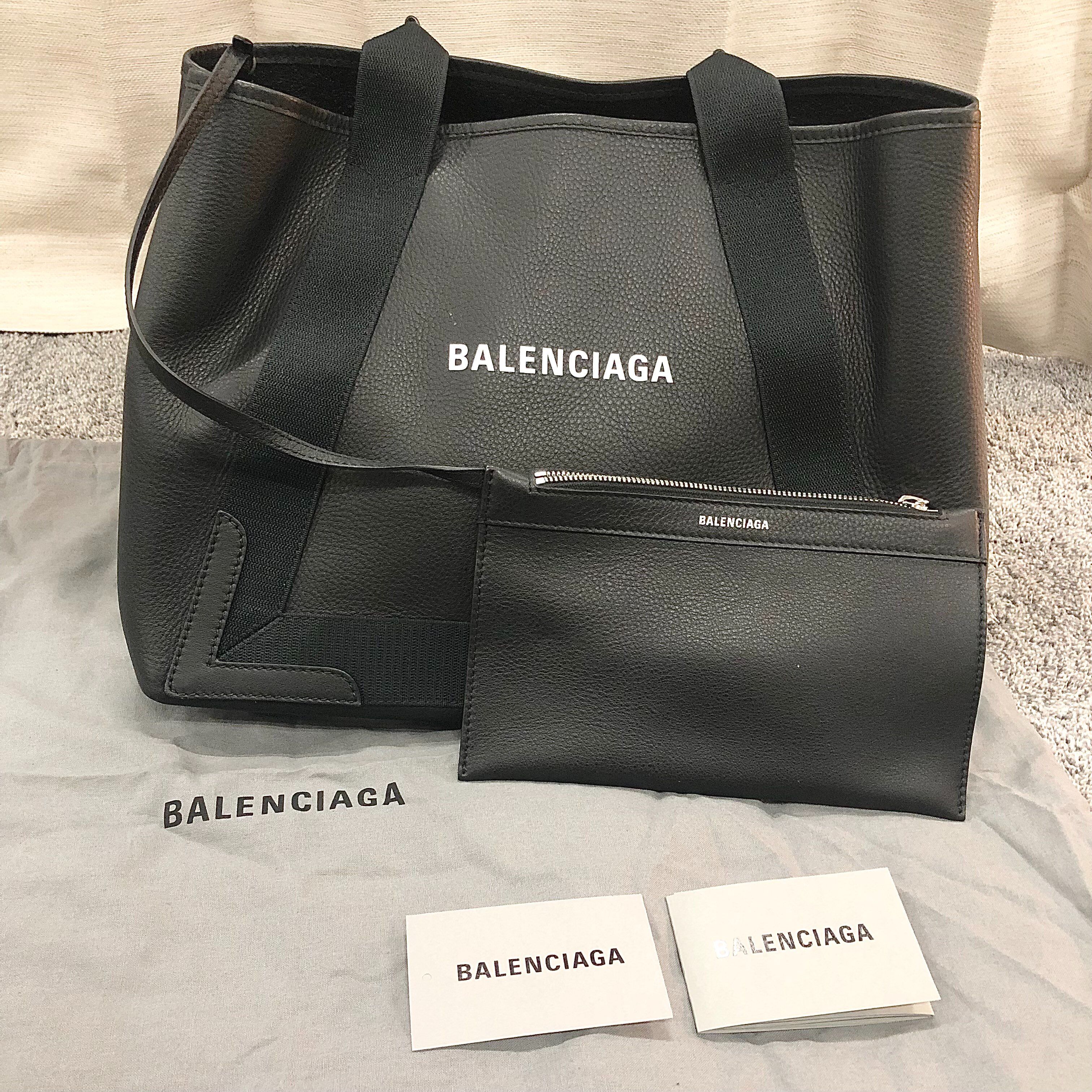 BALENCIAGA Navy Cabas Tote "Black"
