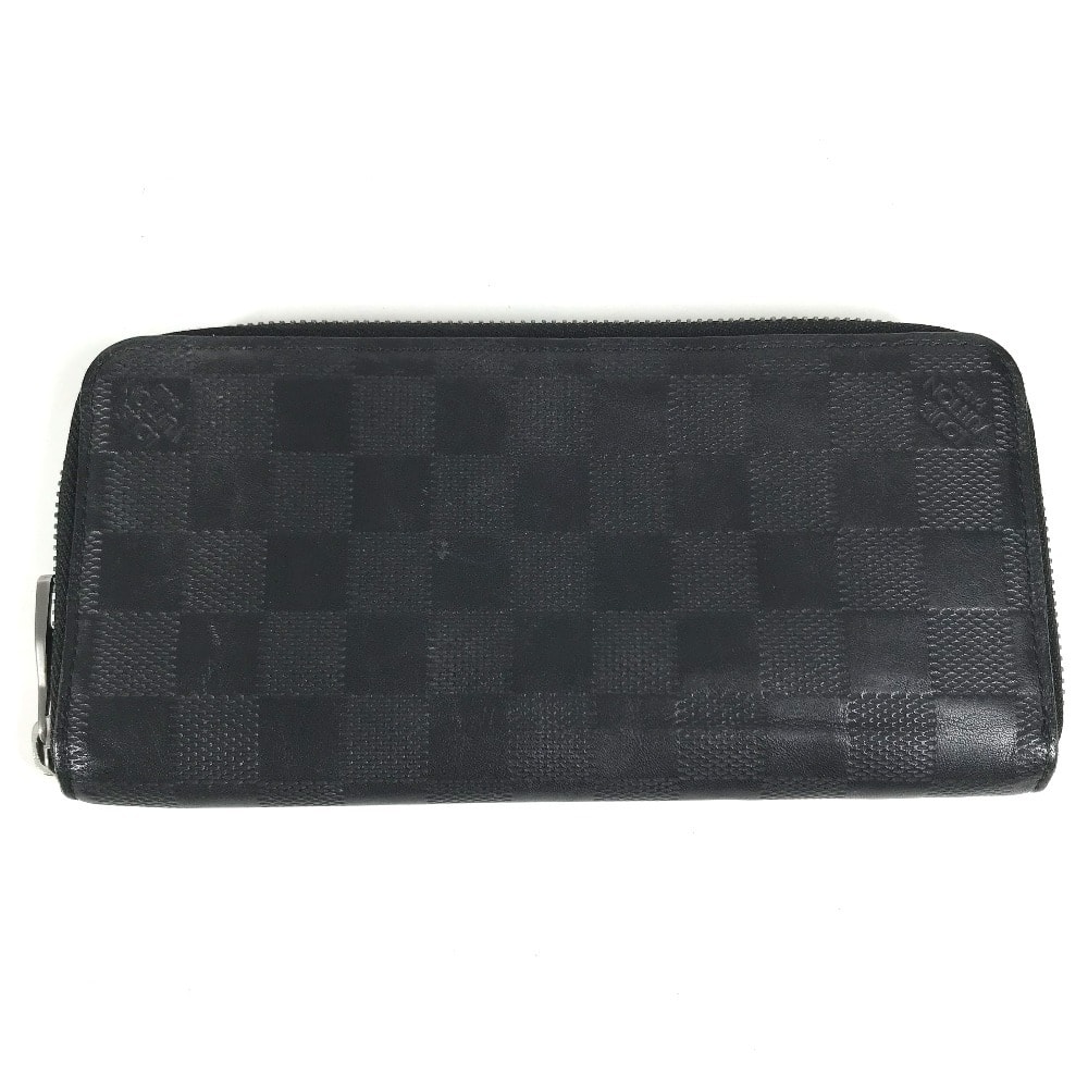 ルイヴィトン LOUIS VUITTON ジッピーウォレットヴェルティカル N63548 ダミエアンフィニ 財布 ウォレット  長財布 ダミエアンフィニレザー オニキス