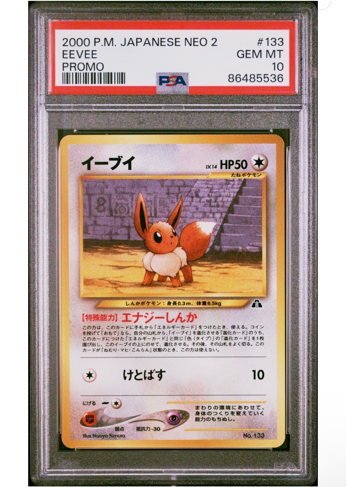 PSA10】イーブイプレミアムファイル2: 旧裏[neoP2 No.133](プレミアム