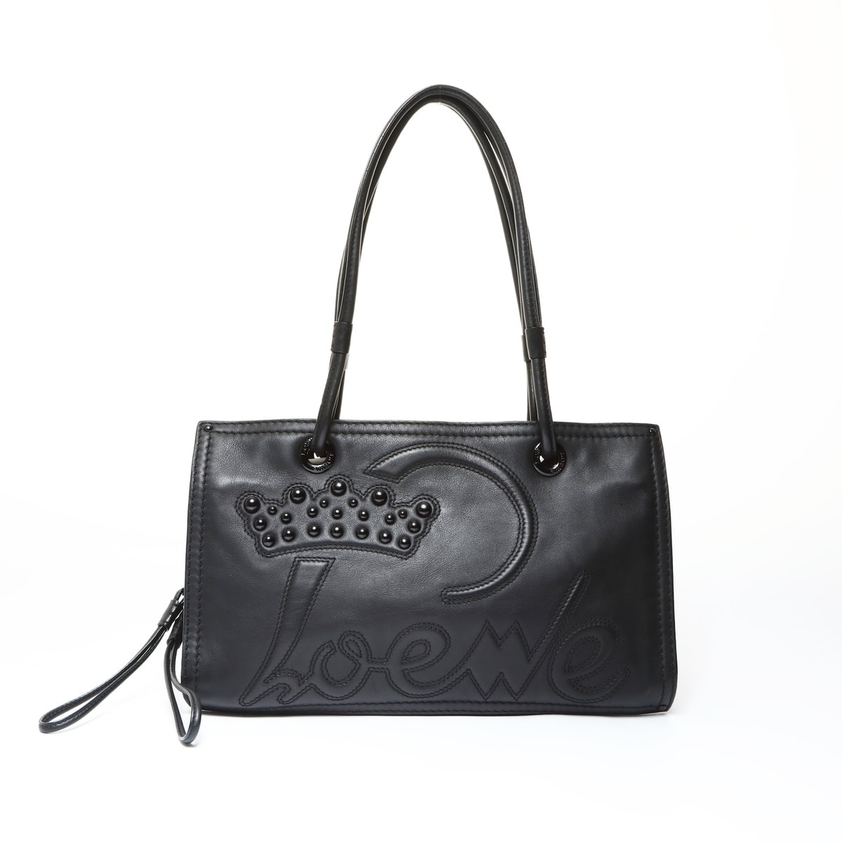 ロエベ LOEWE ショッパーバッグ ハンドバッグ ロゴ レザー アナグラム トートバッグ【中古】