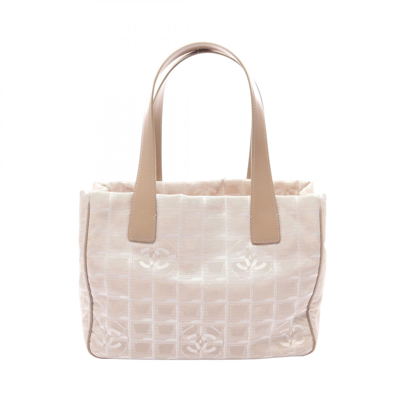 シャネル CHANEL ニュートラベルラインPM トートバッグ バッグ レザー ナイロンキャンバス レディース ベージュ系 A20457 【中古】