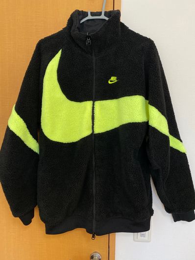 Nike Big Swoosh Reversible Boa Jacket"Black Neon"