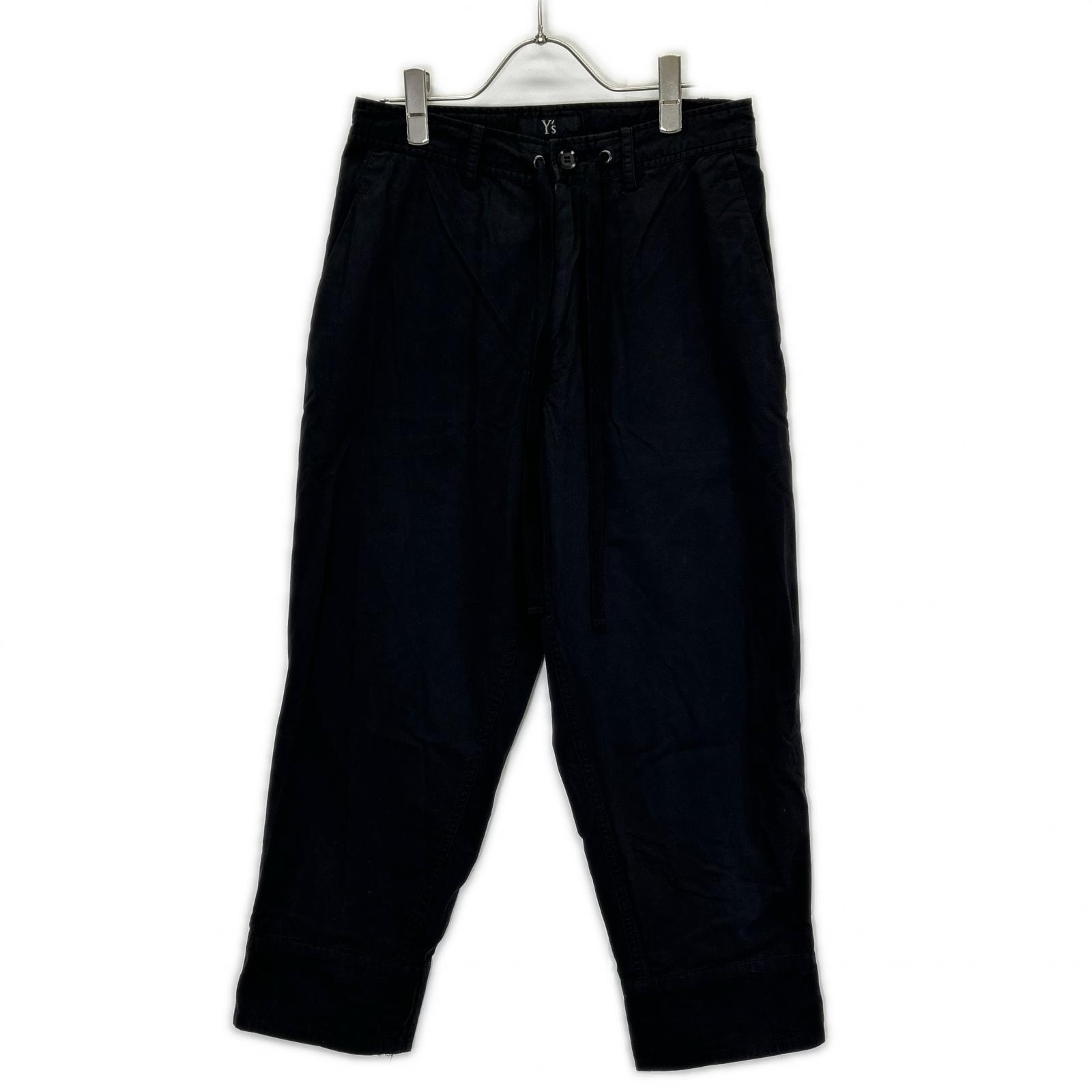 ワイズ YU-P83-002 BORN PRODUCT ブラック ドロスト ワイド クロップドパンツ 1
