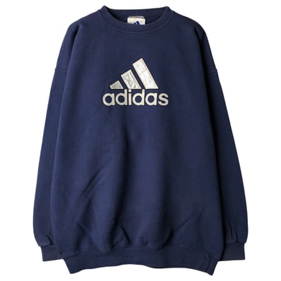 古着 90~00年代 アディダス adidas ロゴスウェットシャツ トレーナー USA製 メンズL相当/eaa609135