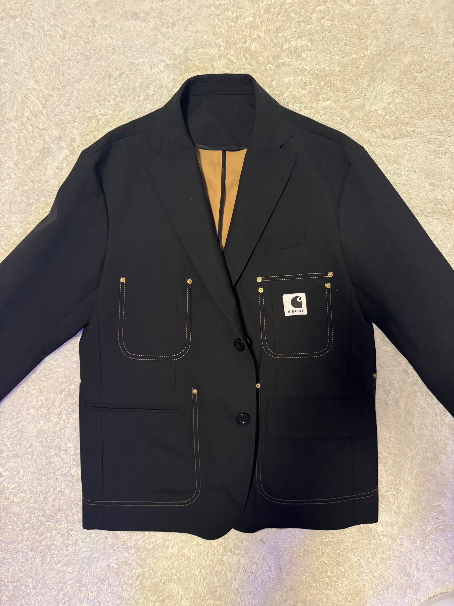 Carhartt WIP × sacai Suiting Bonding Jacket "Black"