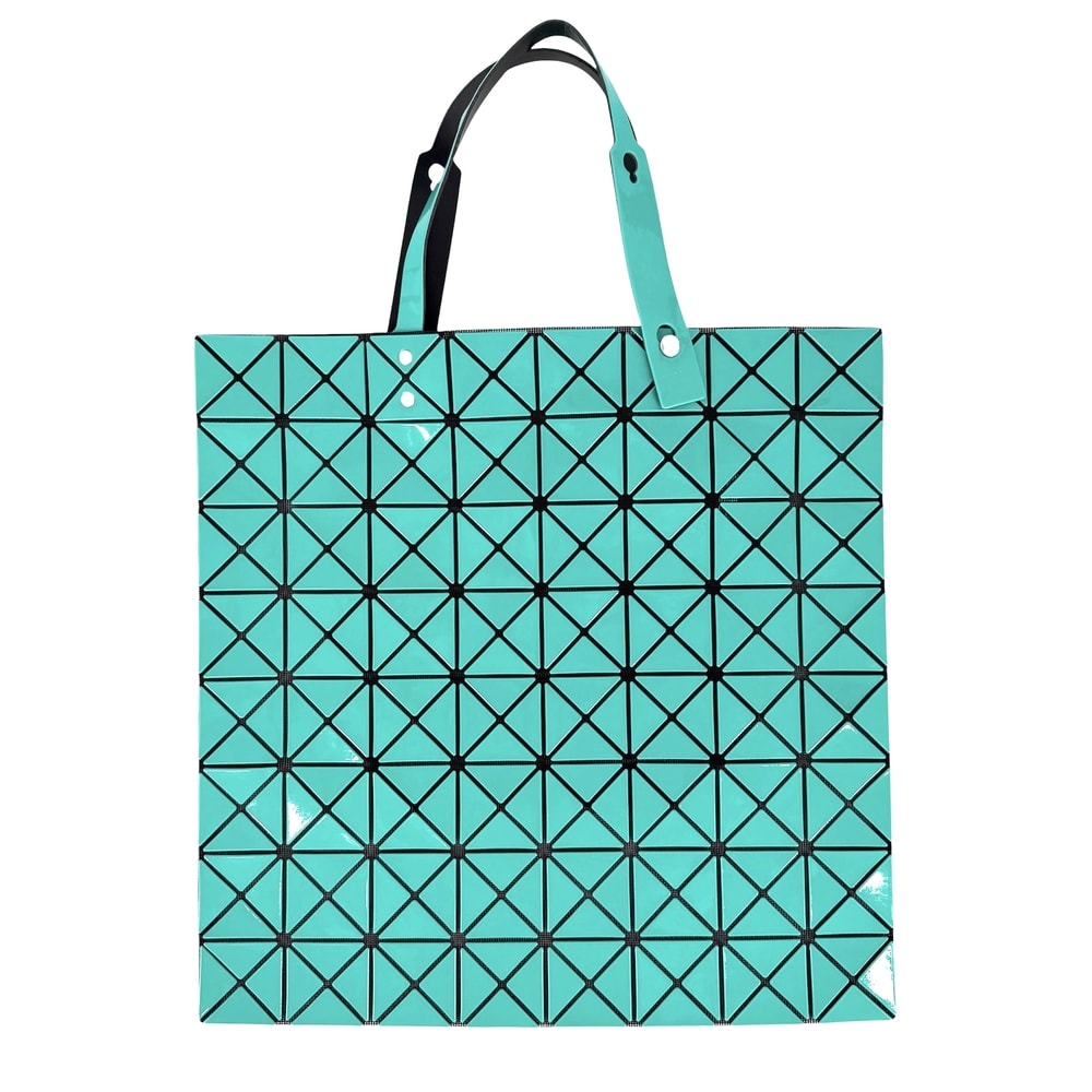 ISSEY MIYAKE イッセイミヤケ トートバッグ ハンドバッグ 肩掛け BAOBAO バオバオ BB51-AG441    グリーン 緑 シルバー金具 レディース【中古品】
