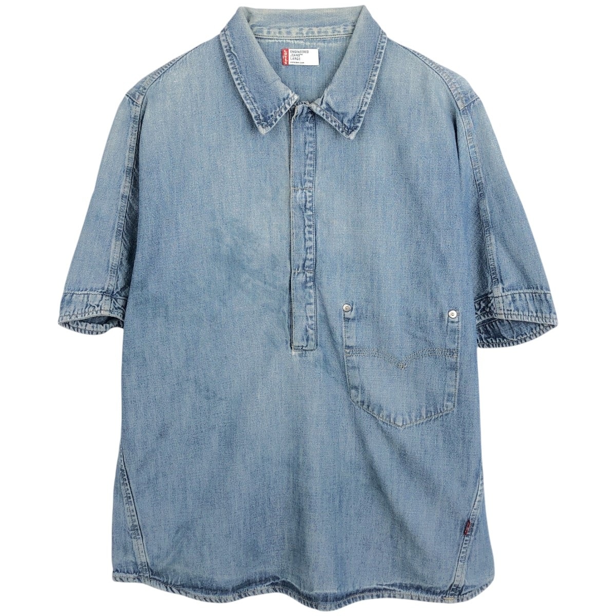 古着 00年代 リーバイス Levi's ENGINEERED エンジニアード 半袖 デニムシャツ メンズL相当/eaa670061