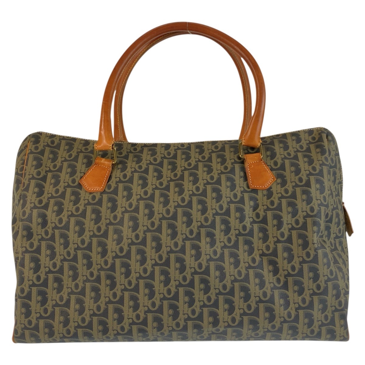 Christian Dior クリスチャンディオール ヴィンテージ トロッター ブラウン ゴールド金具 PVC レザー/ ボストンバッグ ハンドバッグ 600701 【中古】