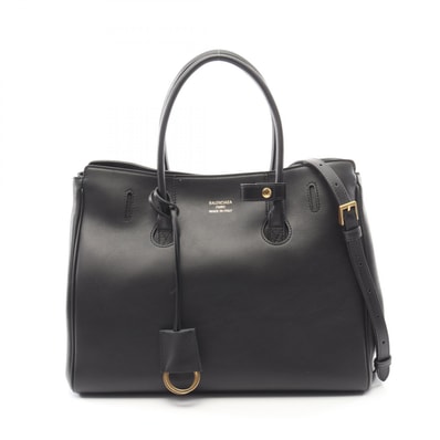 バレンシアガ BALENCIAGA Hampton スモール キャリーオールバッグ ハンドバッグ バッグ レザー レディース ブラック系 8133572ABAV1000 【新品】