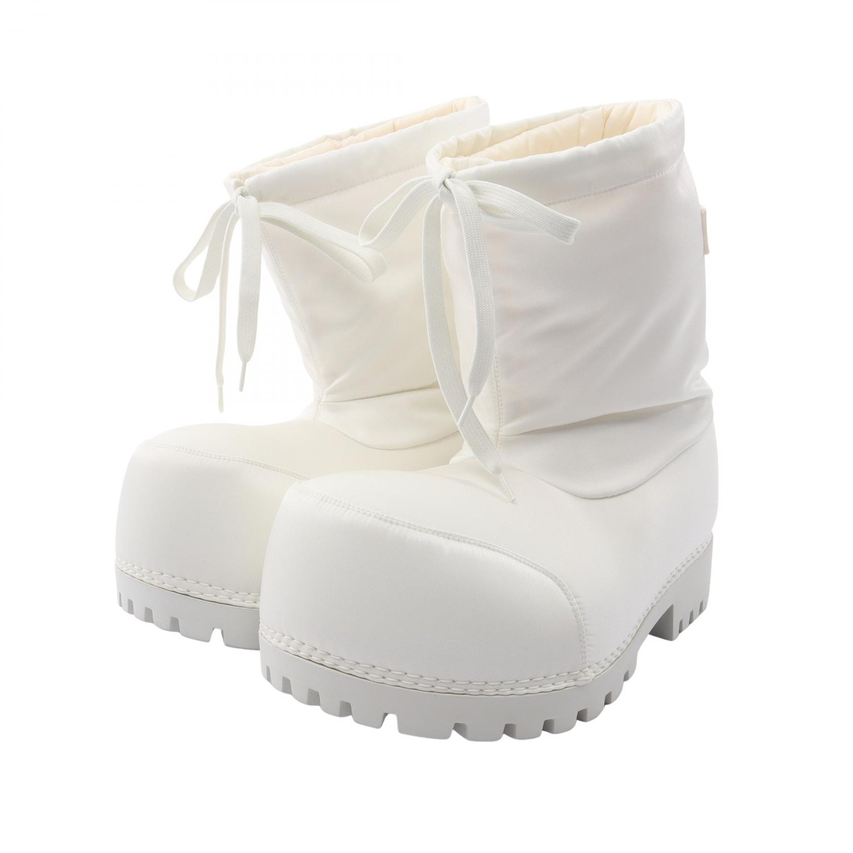 バレンシアガ BALENCIAGA ALASKA ショート ブーツ 靴 ナイロン レディース ホワイト系 【中古】