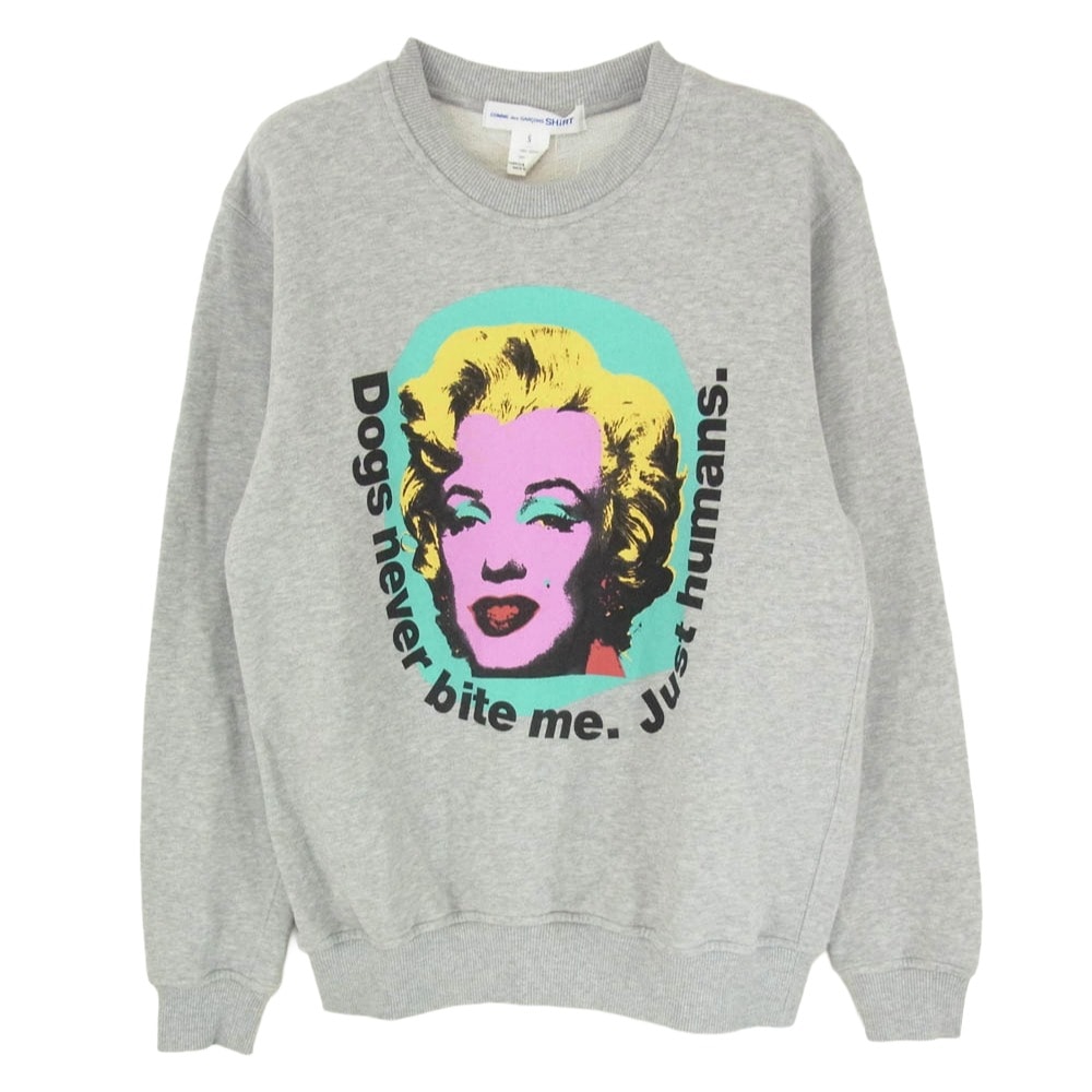 COMME des GARCONS コムデギャルソン スウェット 24SS FM-T002 Andy Warhol アンディウォーホール スウェットシャツ スウェット グレー系 S【中古】