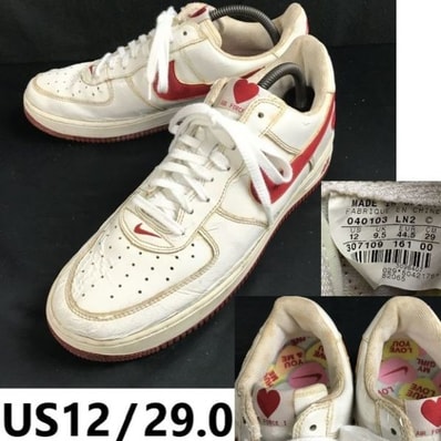 RARE/限定品★NIKE AIR FORCE1/ナイキ★VALENTINES DAY/バレンタイン/スニーカー【US12/29.0/白×赤】/sneakers/Shoes/trainers◆bA-014