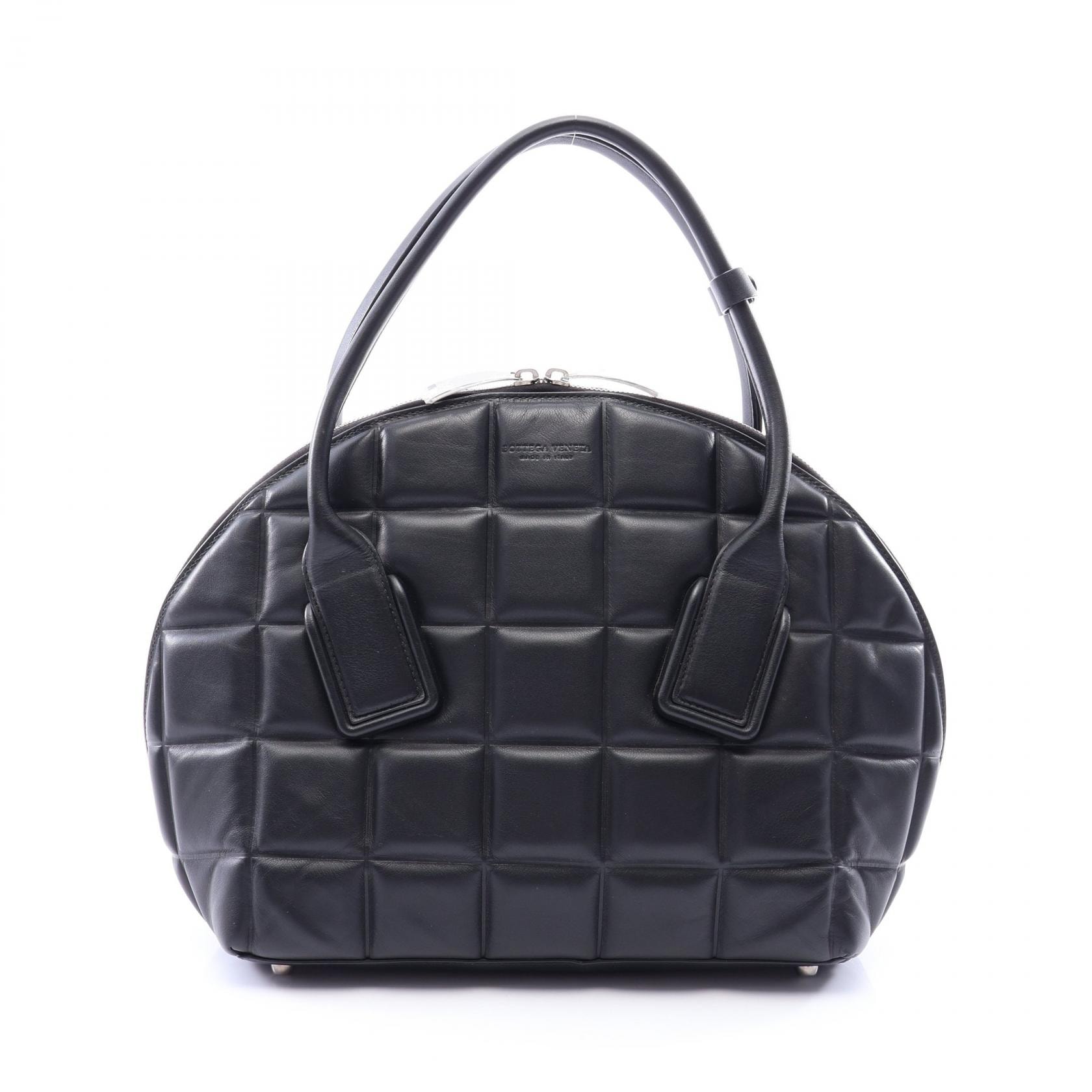 ボッテガヴェネタ BOTTEGA VENETA ザ スウープ ミディアム 2WAY ハンドバッグ バッグ レザー レディース ブラック系 【中古】