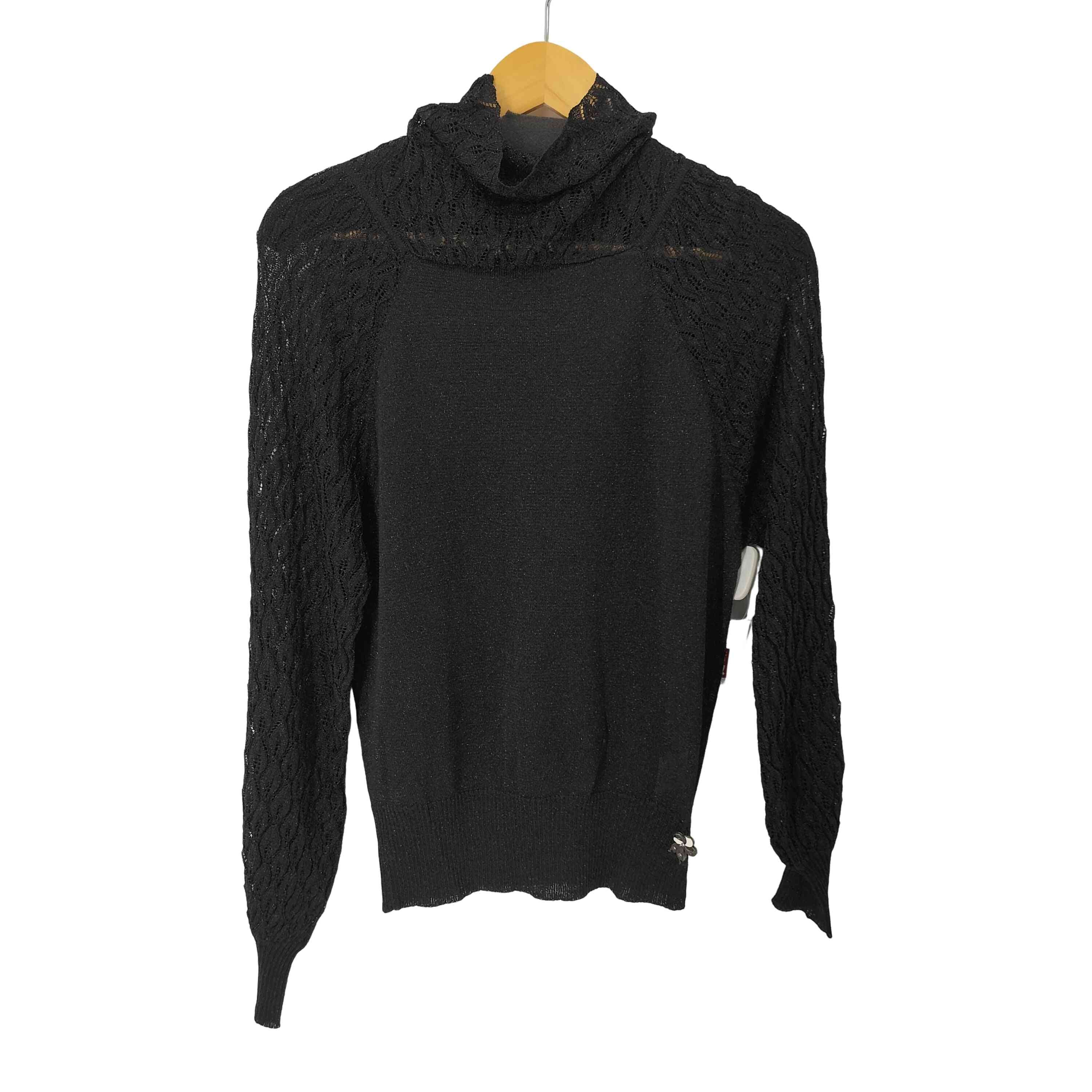 シースルー ハイネック ラメニット【1142022321745】