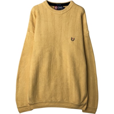 古着 ラルフローレン Ralph Lauren CHAPS チャップス ヘリンボーン コットンニットセーター メンズM相当/eaa627451
