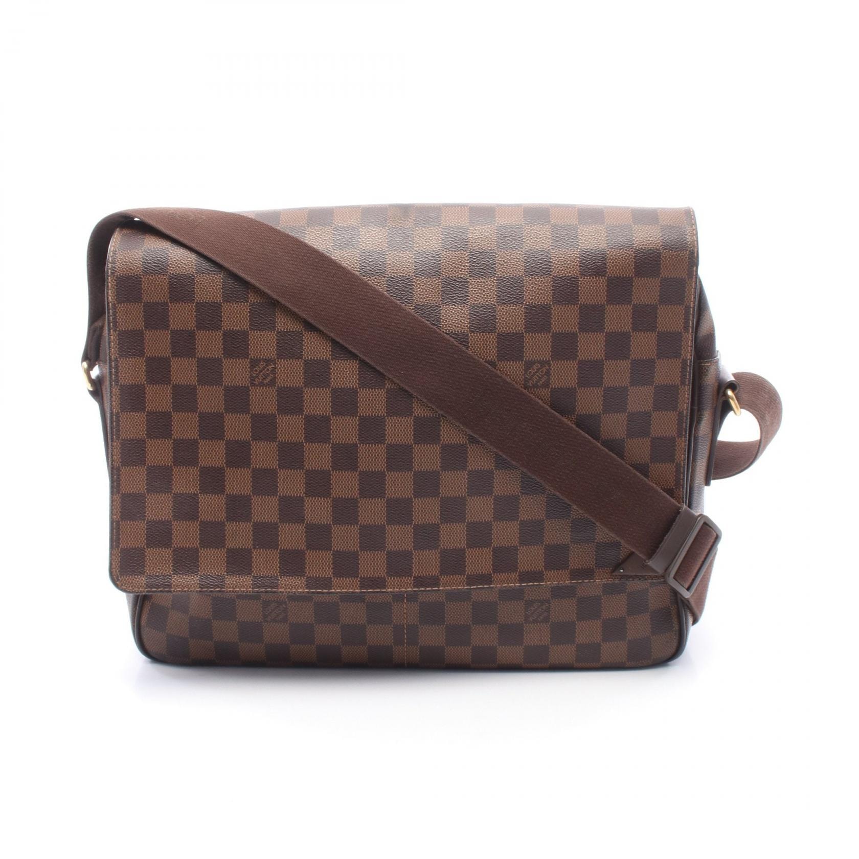 ルイ・ヴィトン LOUIS VUITTON シェルトンGM ショルダーバッグ バッグ PVCコーティングキャンバス レザー ダミエ エベヌ メンズ レディース ブラウン系 N41148 【中古】