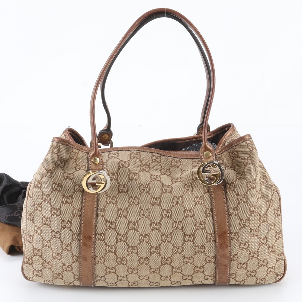 ■美品 グッチ GGキャンバスGGツインズ 232957 トート バッグ
