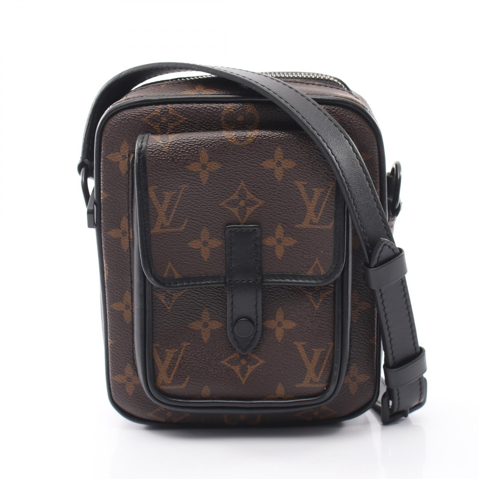 ルイ・ヴィトン LOUIS VUITTON クリストファー ウエアラブル ウォレット ショルダーバッグ バッグ PVCコーティングキャンバス レザー モノグラム・マカサー メンズ ブラウン系 / ブラック系 M69404 【中古】