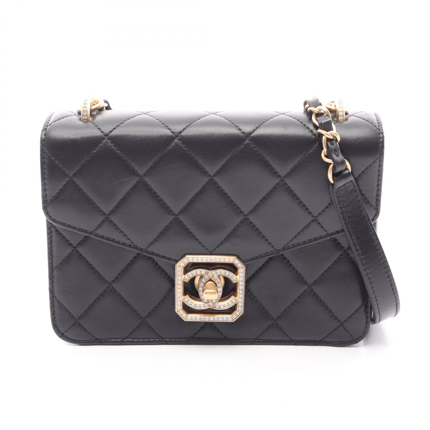 シャネル CHANEL マトラッセ ショルダーバッグ バッグ ラムスキン(羊革) レディース ブラック系 【中古】