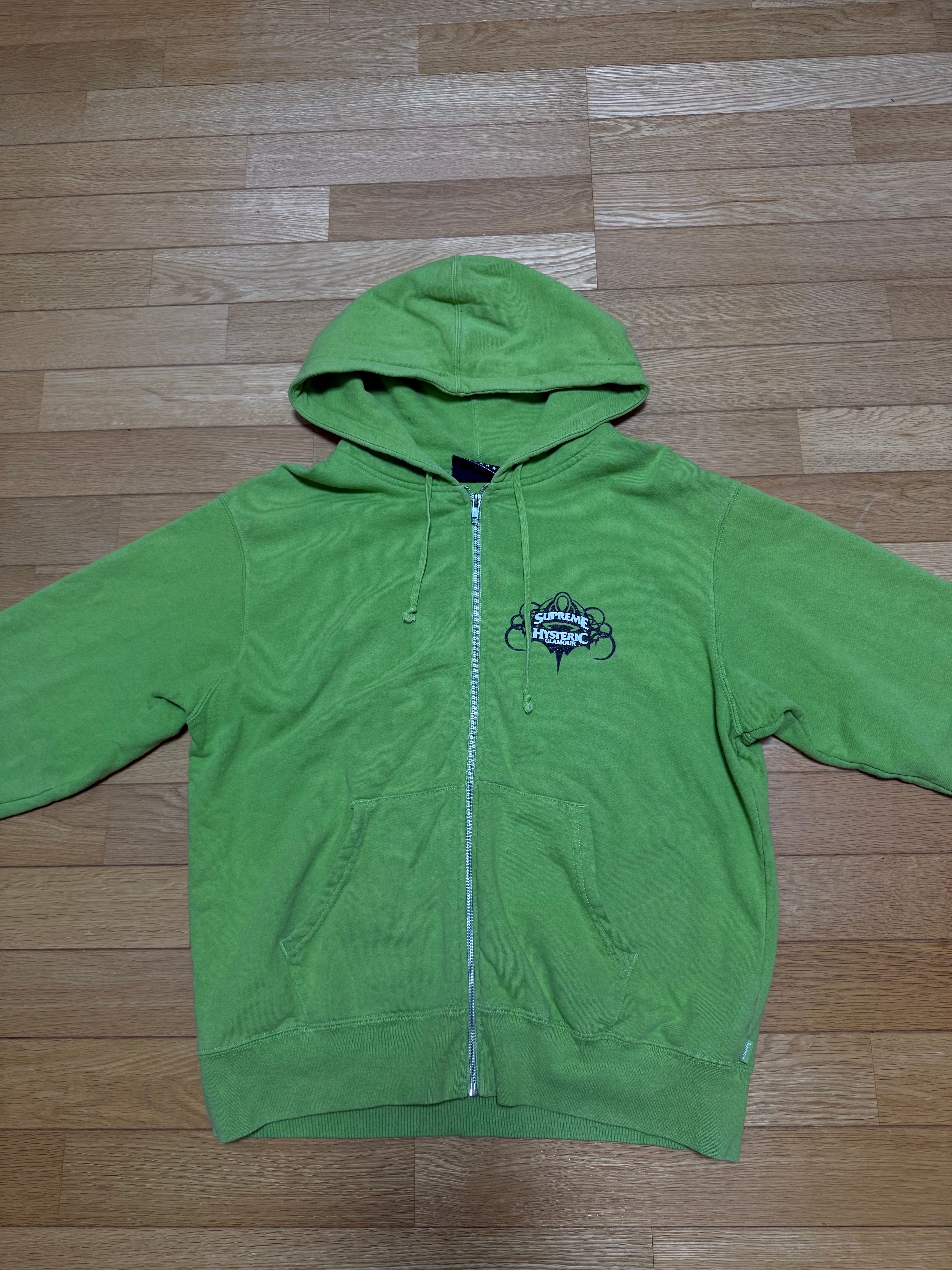 Supreme x HYSTERIC GLAMOUR Zip Up Hooded Sweatshirt "Green"