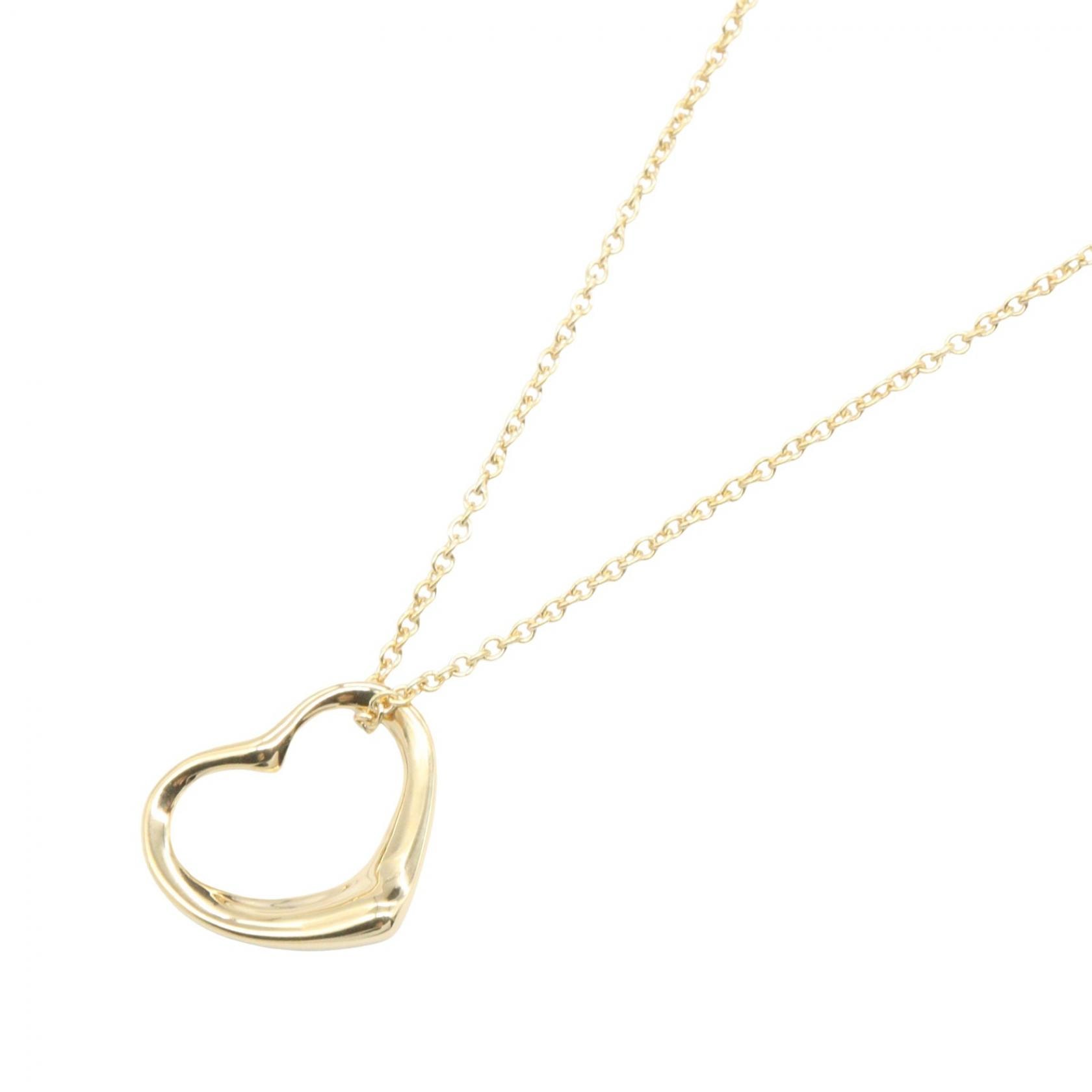 ティファニー TIFFANY&CO オープンハート ネックレス スモール ネックレス ジュエリー K18(イエローゴールド) レディース ゴールド系 【中古】