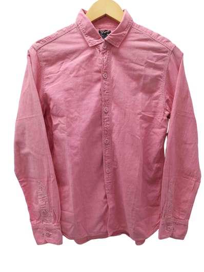 インディゴ染め クルミボタン L/S シャンブレー シャツ【1138998898282】