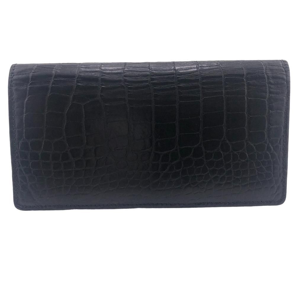 ルイヴィトン LOUIS VUITTON 長財布 クロコ ポルトフォイユブラザ N91555 ブラック