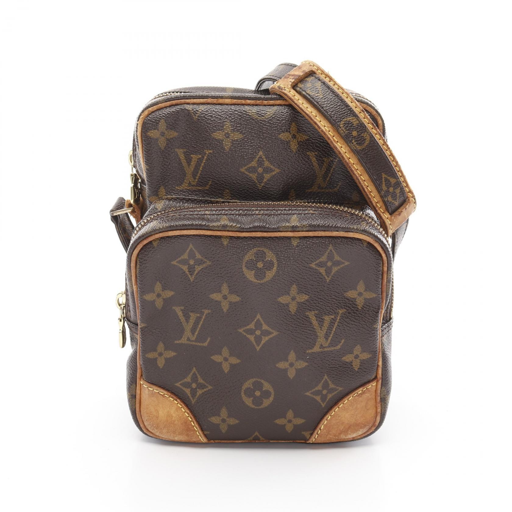 ルイ・ヴィトン LOUIS VUITTON アマゾン ショルダーバッグ バッグ PVCコーティングキャンバス レザー モノグラム レディース ブラウン系 M45236 【中古】