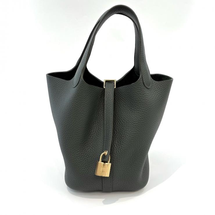 エルメス HERMES ピコタンロックPM ヴェールマングローブ K刻印 ゴールド金具 グリーン【鑑定済み】正規品