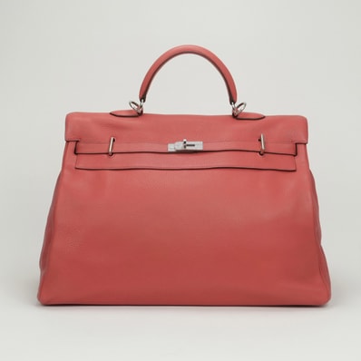 エルメス HERMES ケリー50 ケリー 50 バッグ トートバッグ ショルダーバッグ トリヨンクレマンス ブーゲンビリア Bougainvillier レッド Red 赤 シルバー金具 ハンドバッグ V字金具