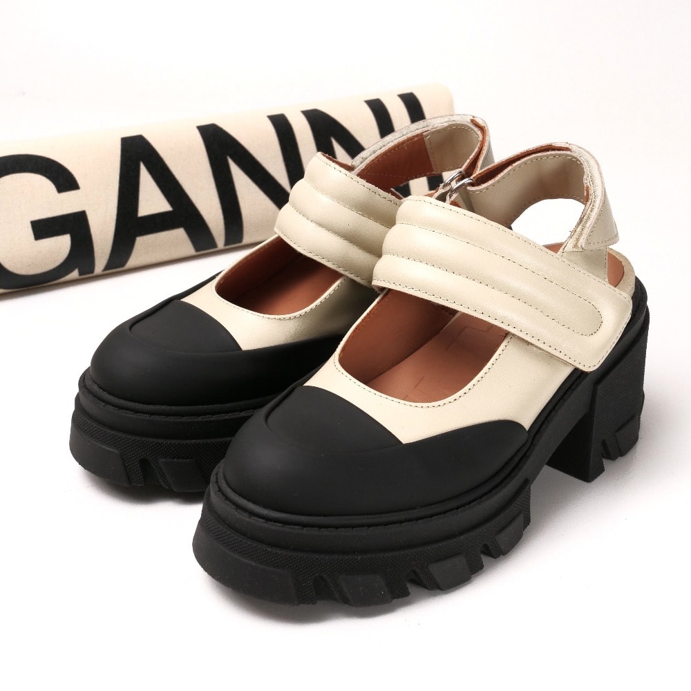 ■美品■GANNI ガニ サンダル サイズ36 スリングバック 厚底 プラットフォーム チャンキーヒール ブランド古着【中古】20260515/RA9016