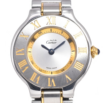 カルティエ CARTIER W10073R6 マスト21 ヴァンティアン SM シルバー クォーツ レディース 良品 腕時計 L#150320