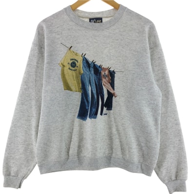 古着 90年代 リー Lee SPORT プリントスウェットシャツ トレーナー USA製 メンズM相当 ヴィンテージ/eaa515769