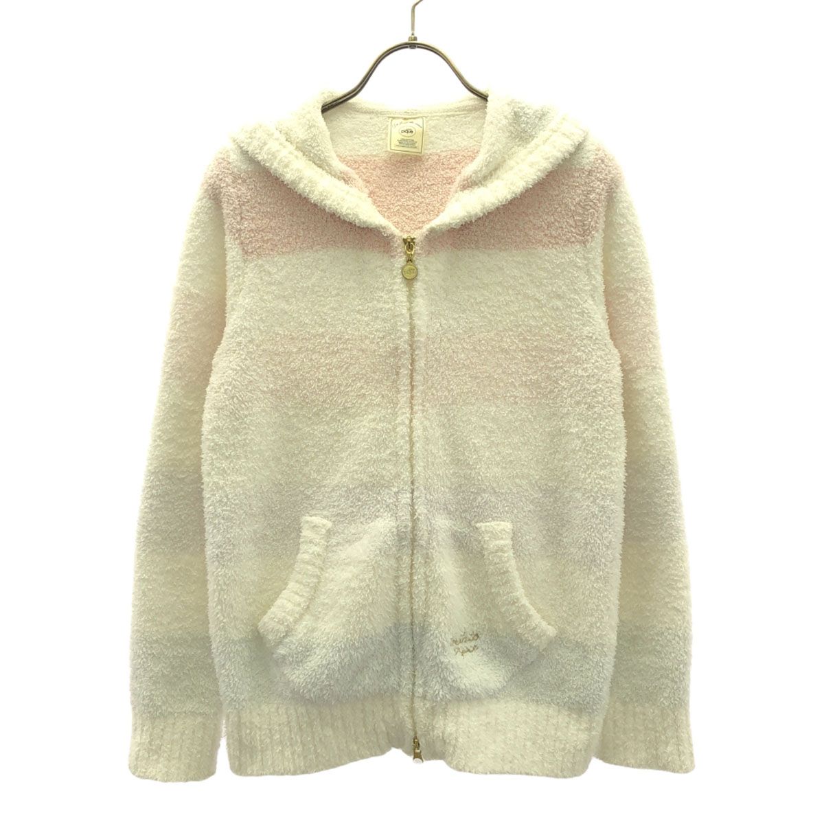 gelato pique ジェラートピケ ボーダー柄 長袖 パウダー5ボーダーパーカ ルームウェア F ジェラピケ PWNT175059 ダブルファスナー