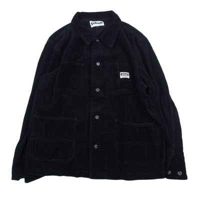 schott ショット ジャケット 3112063 CORDUROY WORK COVERALL コーデュロイ カバーオール ジャケット ブラック系 M【中古】