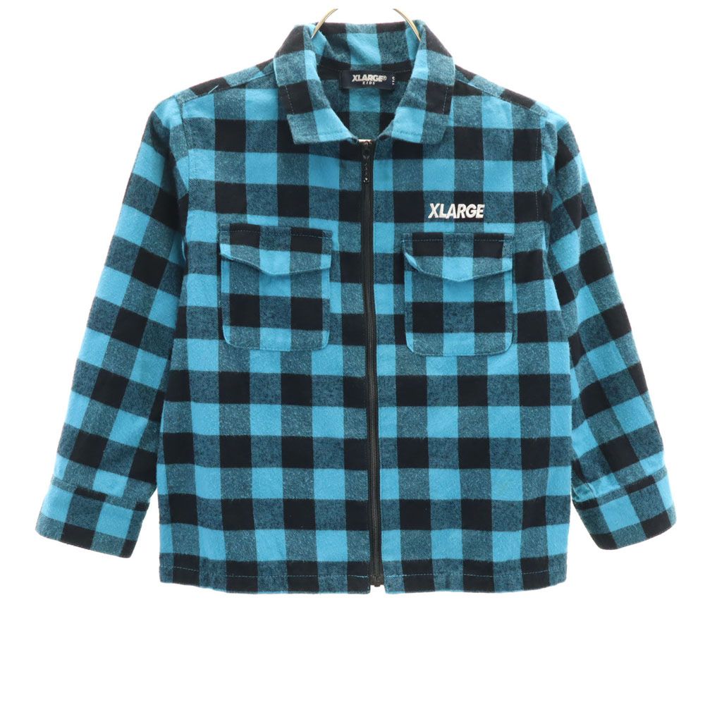 XLARGE 長袖 ジップアップ ネルシャツ