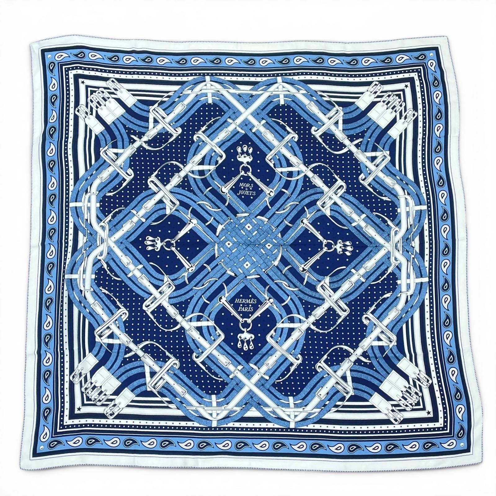 未使用品 エルメス スカーフ カレジュアン MORS A JOUETS BANDANA