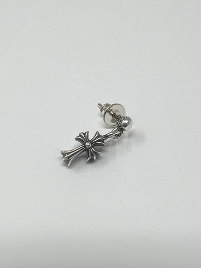 Chrome Hearts Drop Stack CH Cross Earrings "Silver"
