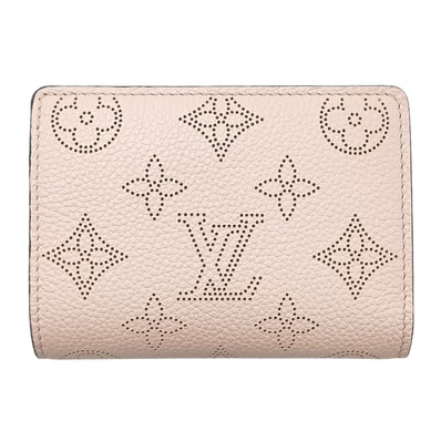 LOUIS VUITTON ルイ・ヴィトン ポルトフォイユ・クレア 二つ折り財布 M80817 モノグラムマヒナ ベージュ レディース【中古】