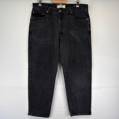古着 リーバイス Levi's デニム パンツ 550 テーパード 大きいサイズ ブラックデニム 38x29 ブラック系 メンズ