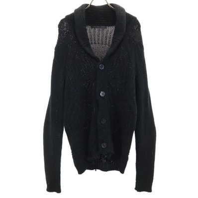 ZARA MAN ザラマン 長袖 ショールカラー ニットカーディガン M ブラック