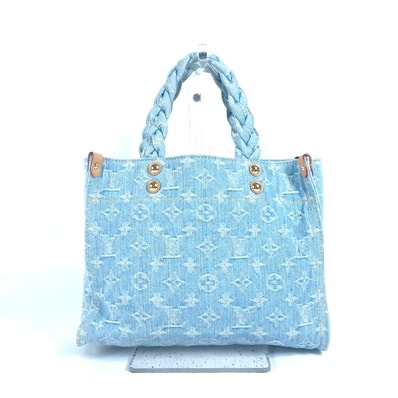 ルイヴィトン LOUIS VUITTON レットゴー M24897 モノグラムデニム カバン トートバッグ ハンドバッグ モノグラムデニム スカイブルー デニム ブルー