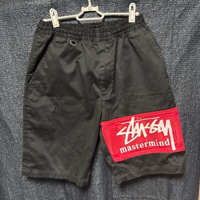 マスターマインドジャパン× ステューシー スカル ボーン ロゴハーフ パンツ